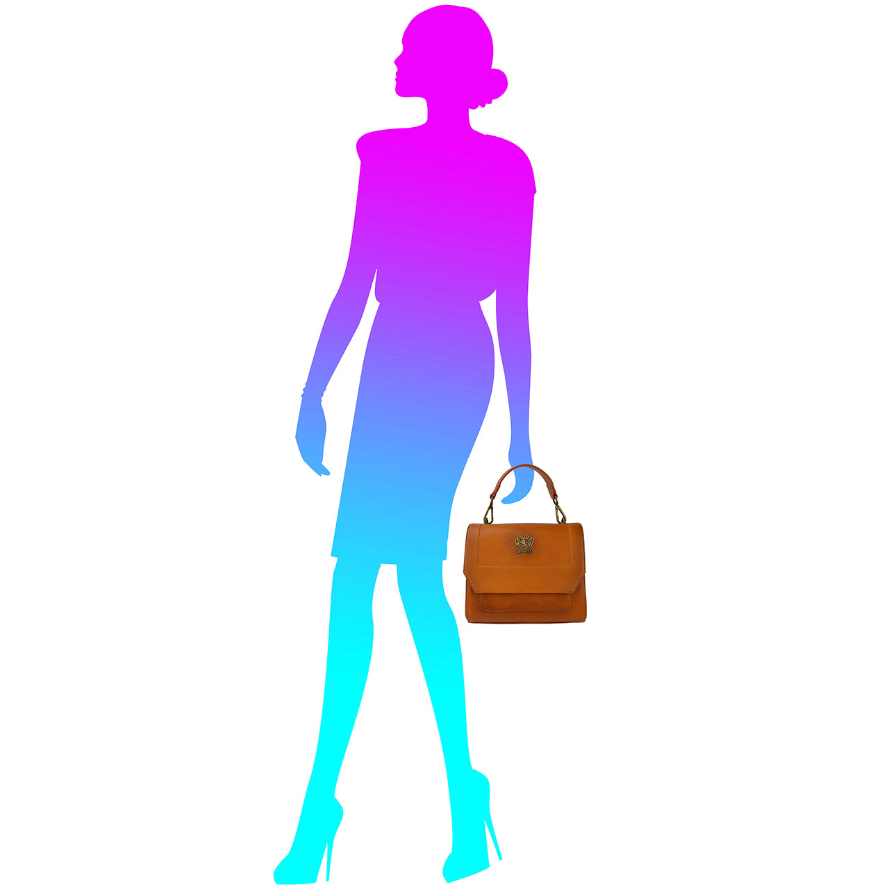 Pratesi Lanciano Lady Bag B132 en cuero de vaca - Bruce Cognac