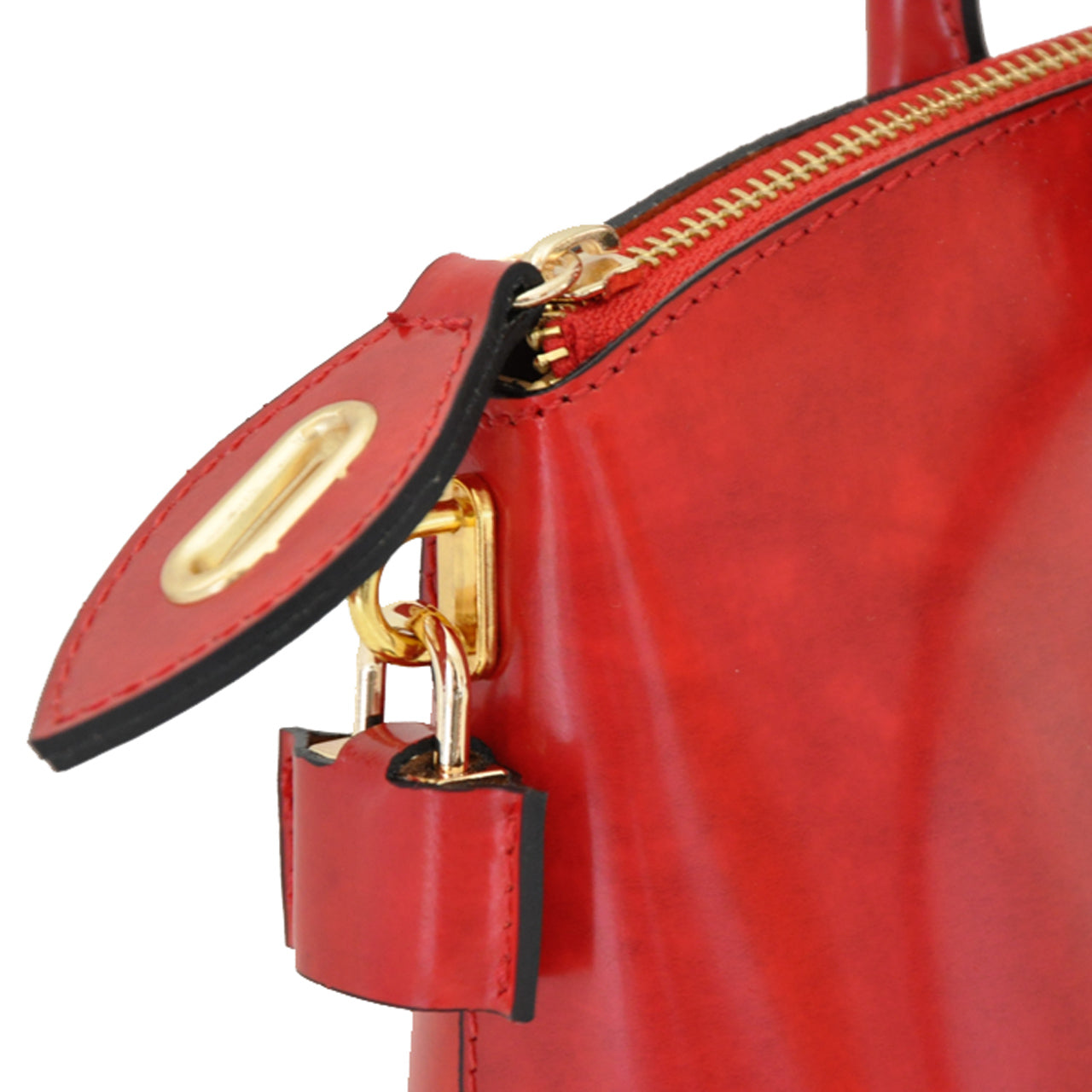 Pratesi Versilia Small Handbag in genuine Italian leather - Brunelleschi Leather Mustard