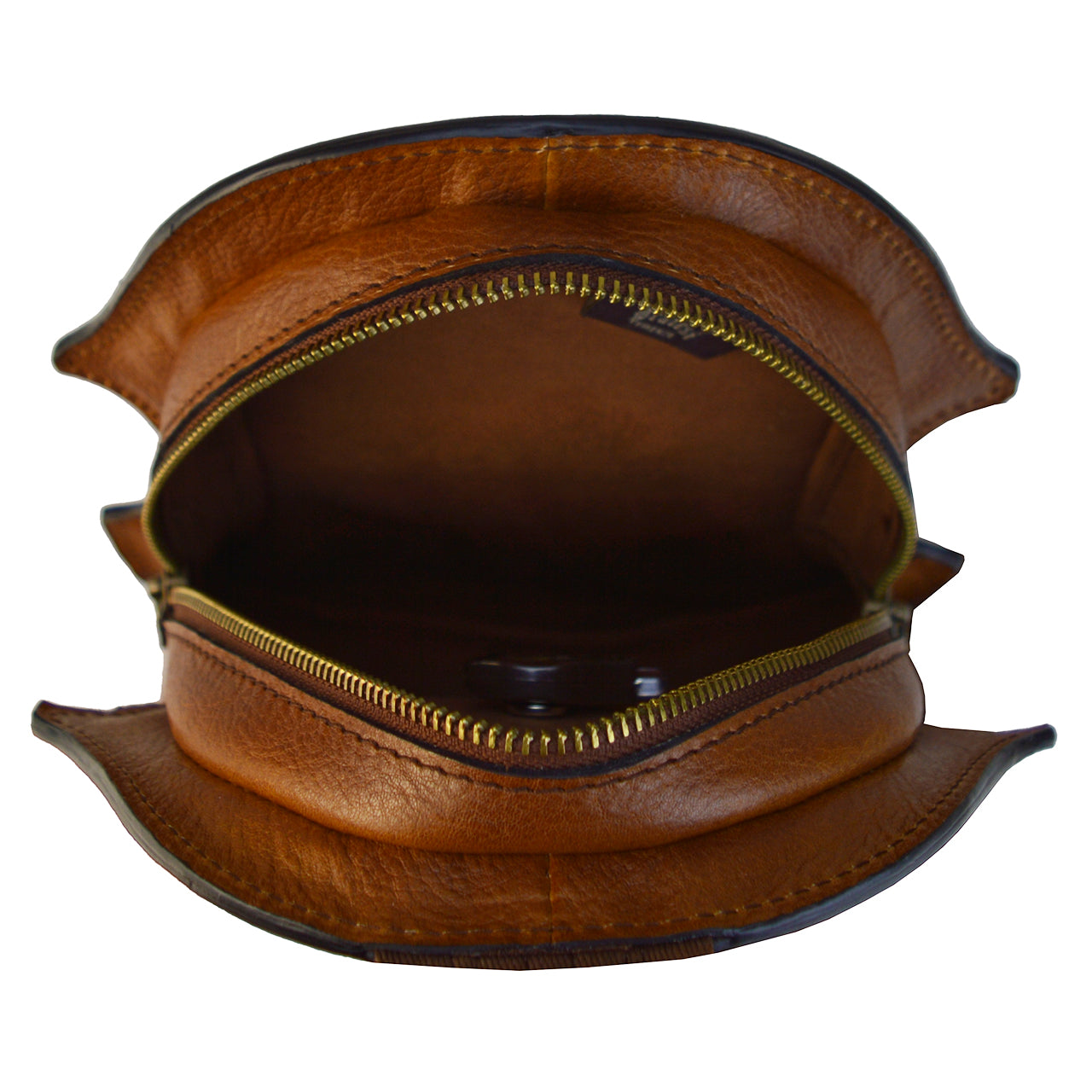 이탈리아산 천연 가죽 소재의 Pratesi Violino 백팩 B210 - 베지터블 태닝 이탈리안 가죽 브라운