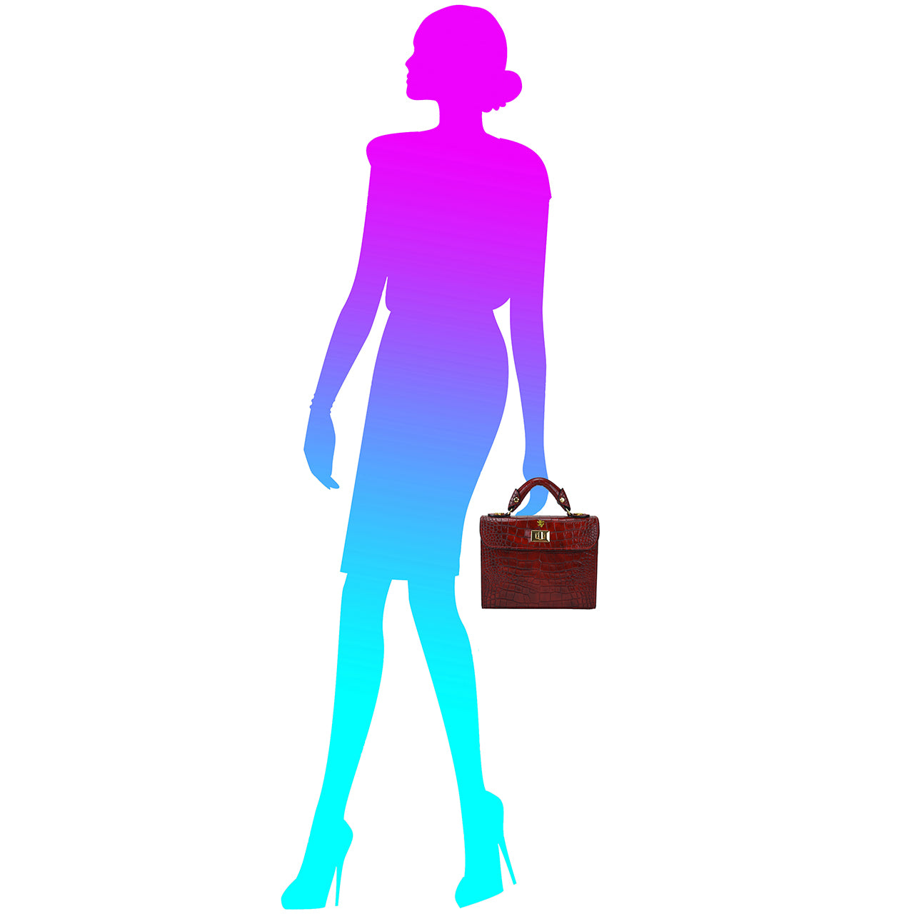 Pratesi Lucignano K280/26 Handbag in genuine leather - King Cherry