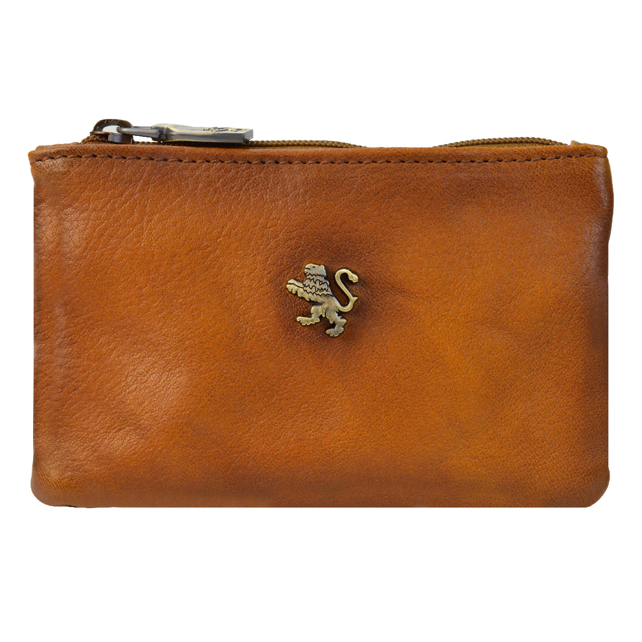 Pratesi Farnia Leather Key Pouch in Italian Vegetable Tanned Leather -  Brown