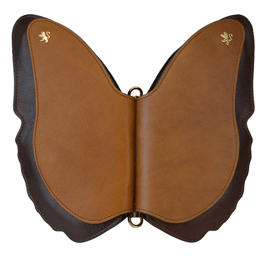 Pratesi Farfalla Backpack B383 in Genuine Vegetable Dyed Italian Leather - Brown