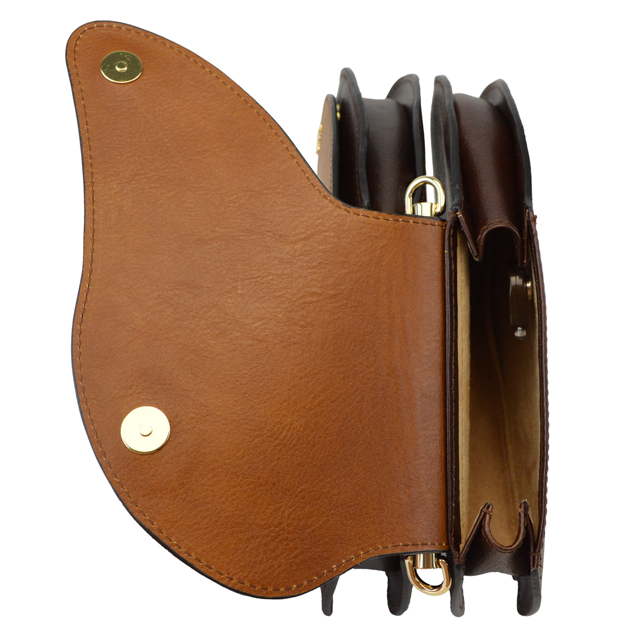 Pratesi Farfalla Backpack B383 in Genuine Vegetable Dyed Italian Leather - Brown