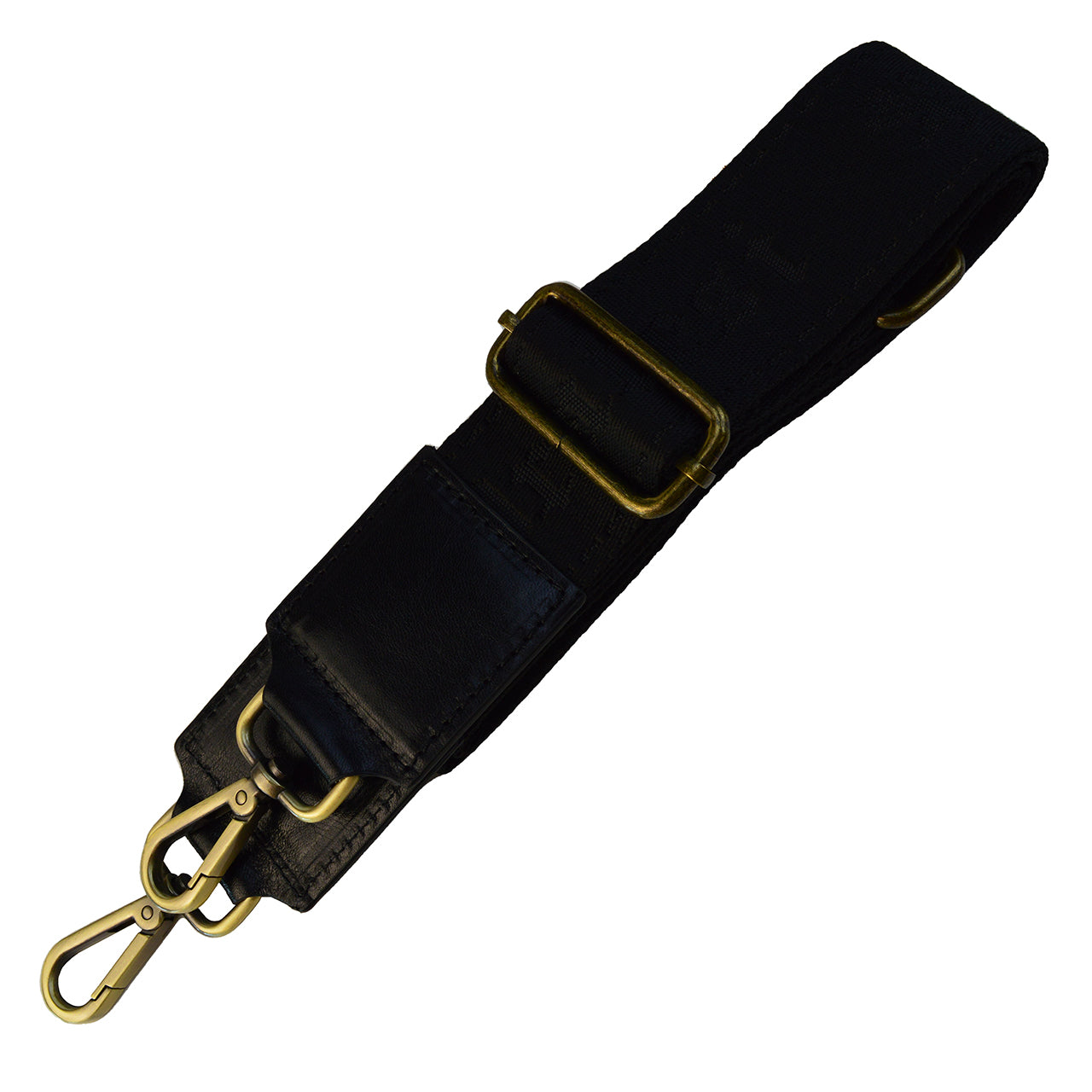 Pratesi Shoulder strap in ribbon B777 - Black