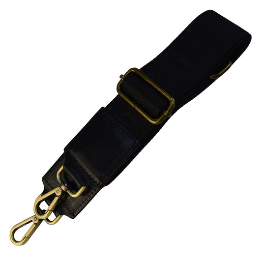 Pratesi Shoulder strap in ribbon B777 - Black