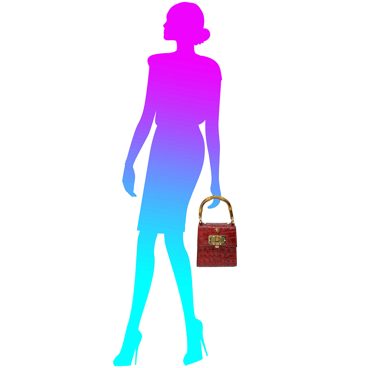 Pratesi Castalia K298/22 Lady Bag in genuine leather - King Black