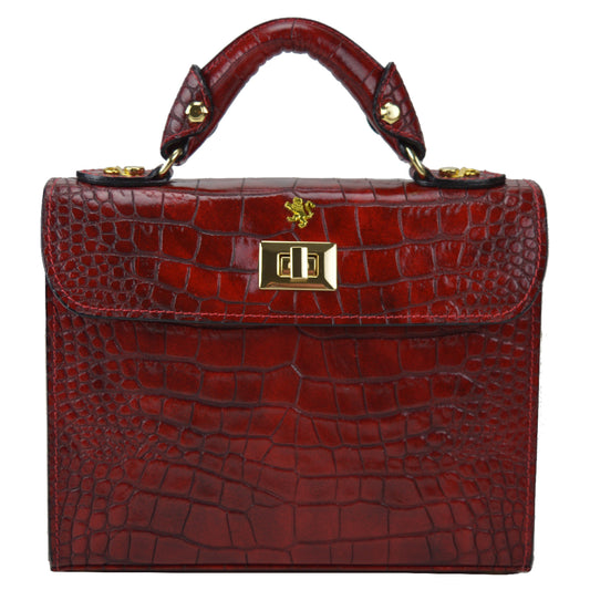 Pratesi Lucignano K280/26 Handbag in genuine leather - King Cherry