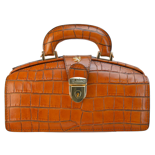 Pratesi Lady Brunelleschi King Woman Bag in genuine leather - King Cognac
