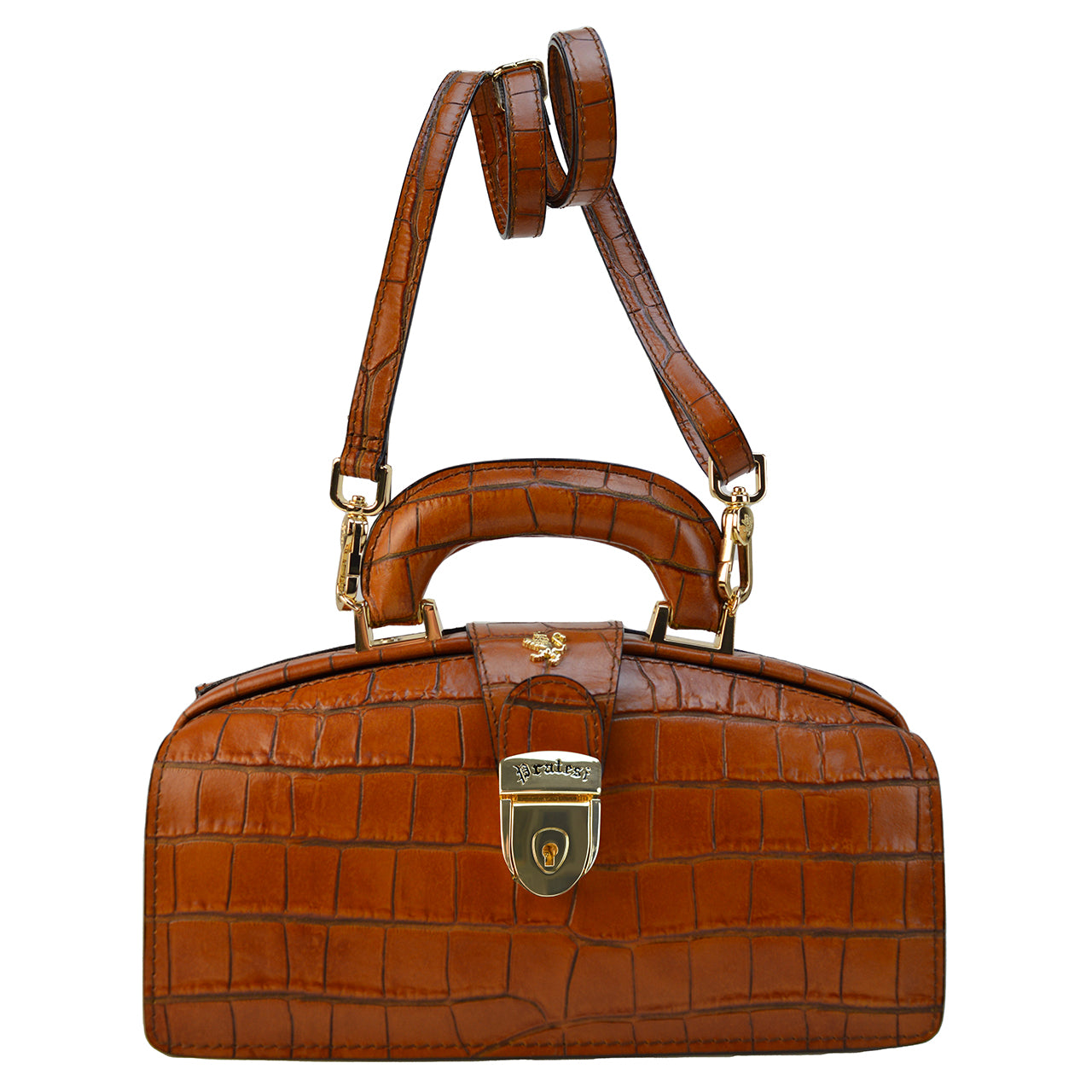 Pratesi Lady Brunelleschi King Woman Bag in genuine leather - King Cognac
