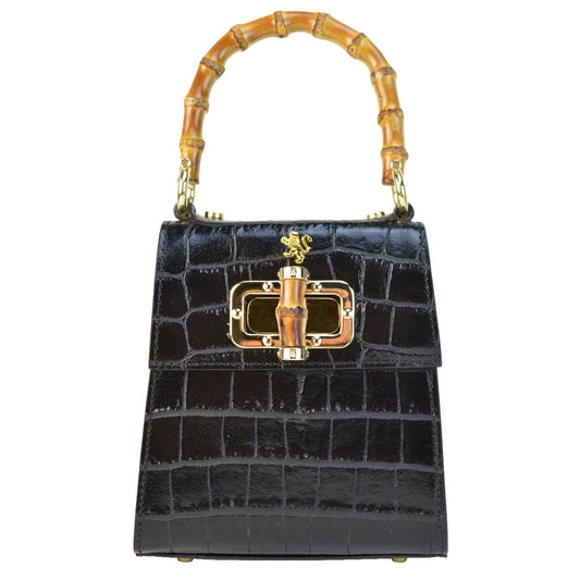 Pratesi Castalia K298/22 Lady Bag in genuine leather - King Black
