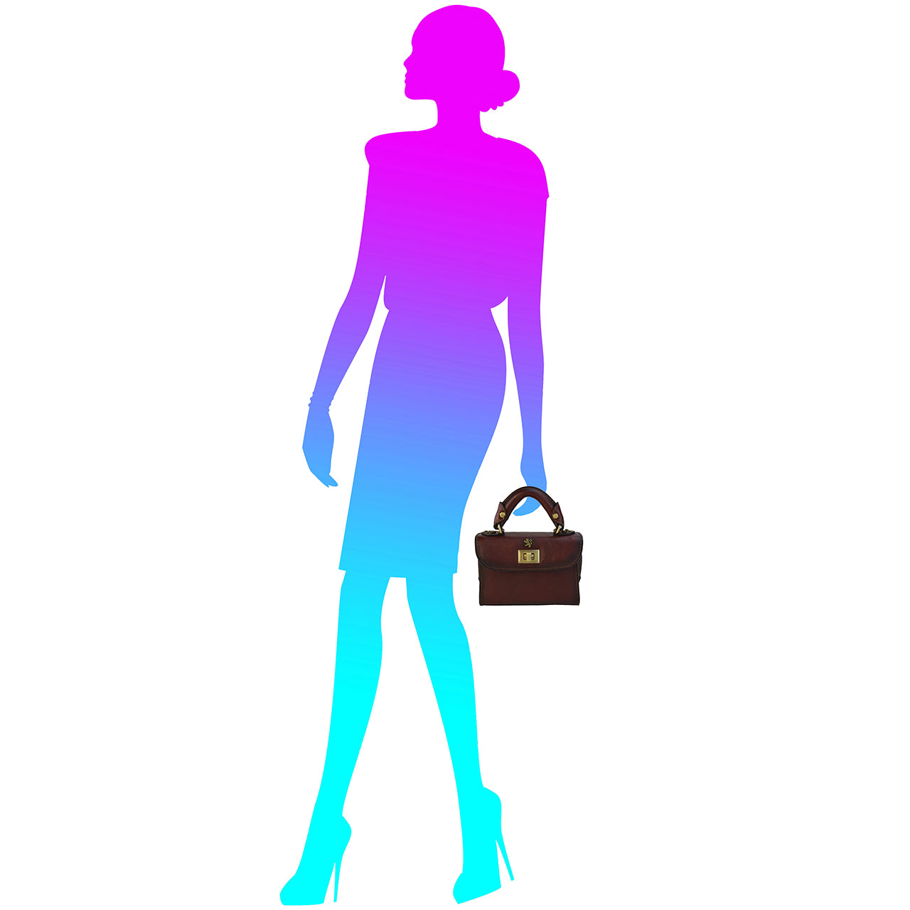 Pratesi Lucignano Small Handbag in genuine vegetable tanned leather - Brown