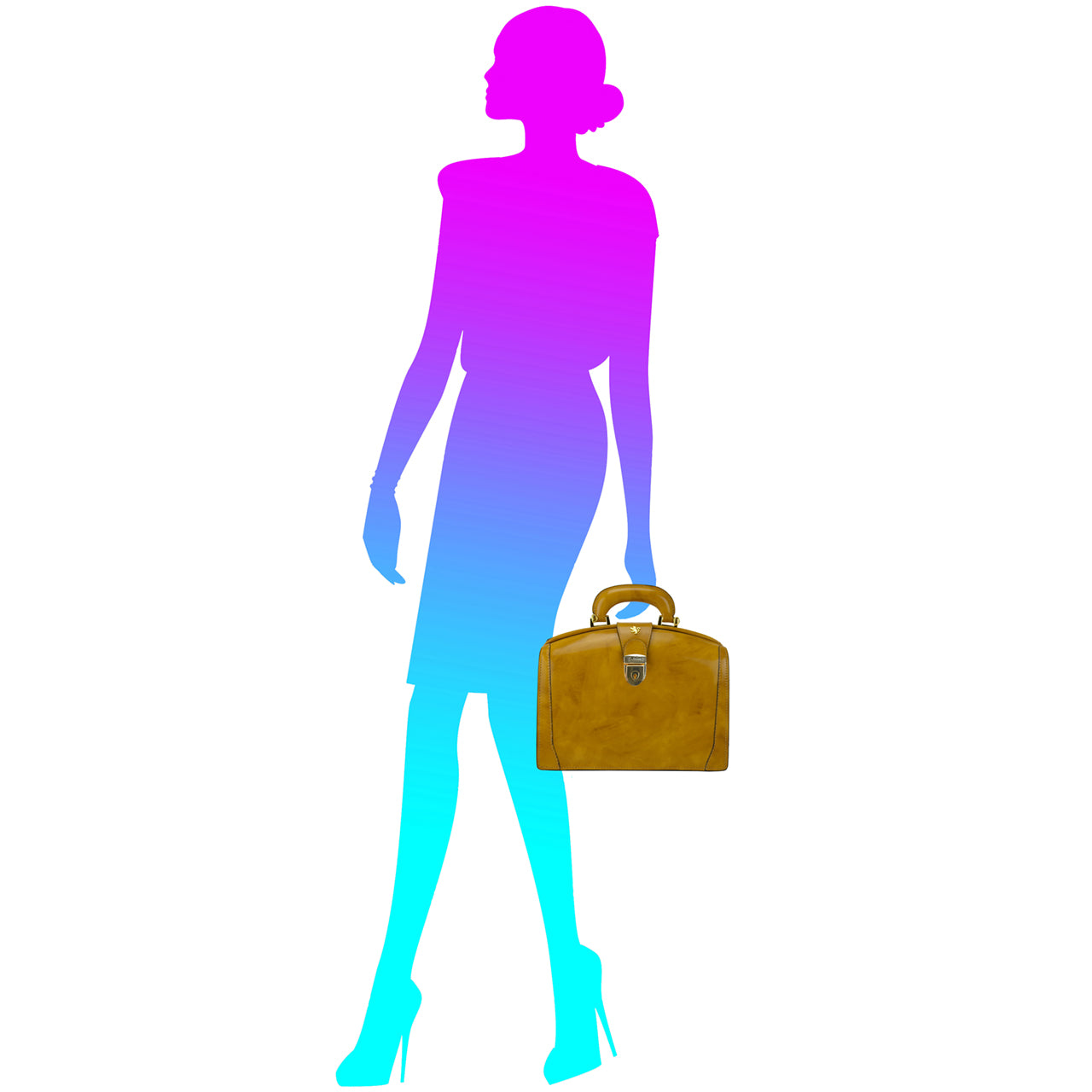 Pratesi Miss Brunelleschi Bag in genuine Italian leather - Sky-Blue