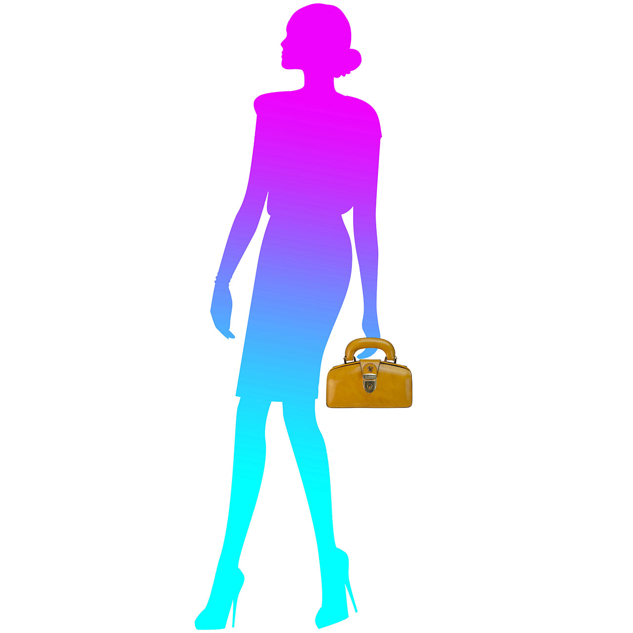 Pratesi Lady Brunelleschi Nana R120/M Woman Bag in true leather - Brunelleschi Dark Green