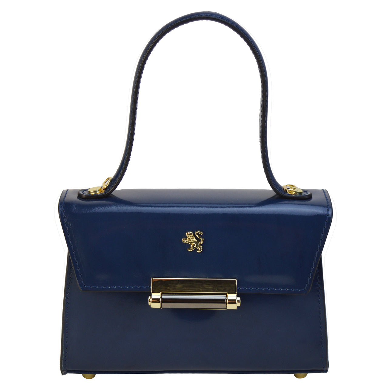 Pratesi Miss Impruneta R146 Lady Bag in genuine leather - Brunelleschi Blue