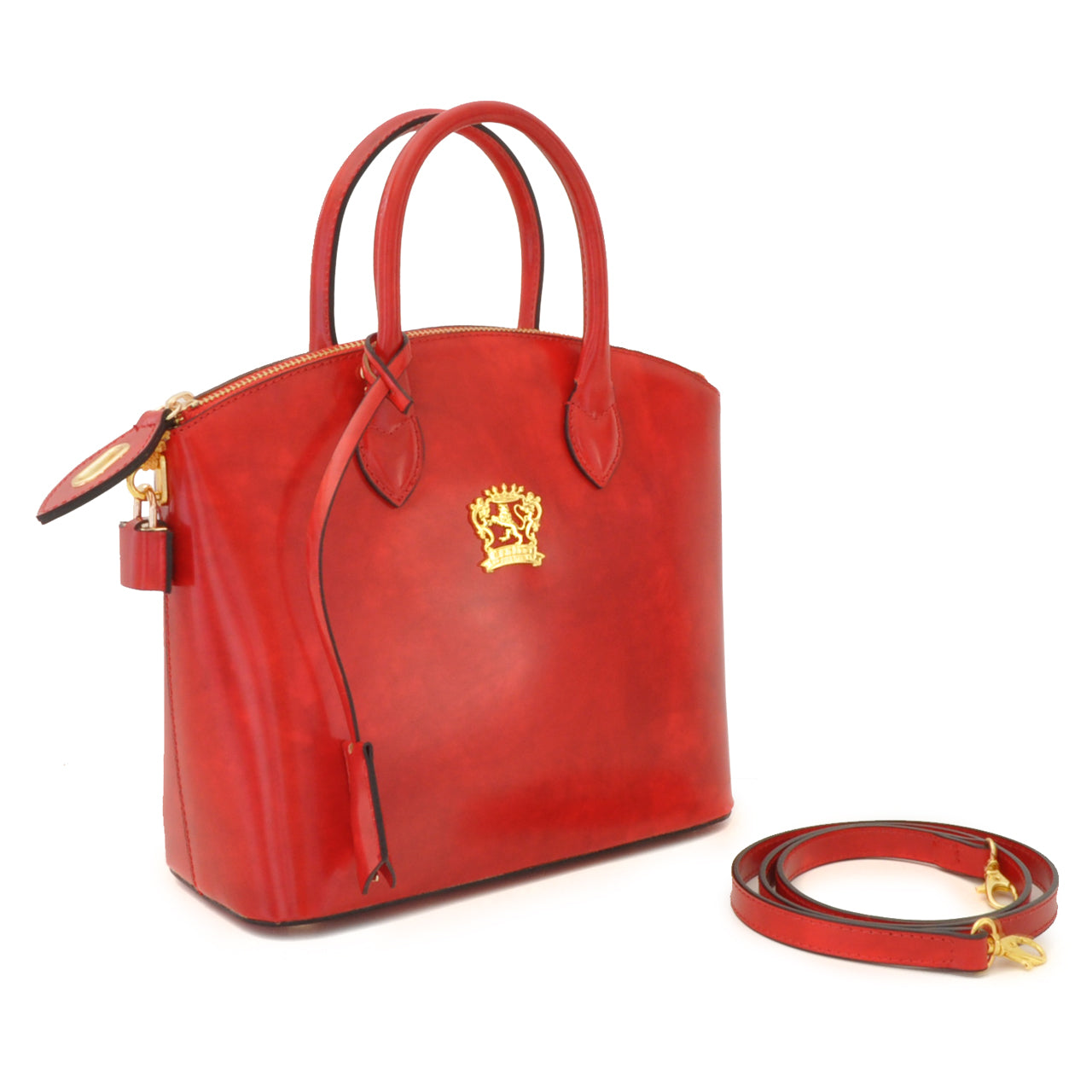 Pratesi Versilia Small Handbag in genuine Italian leather - Brunelleschi Leather Mustard