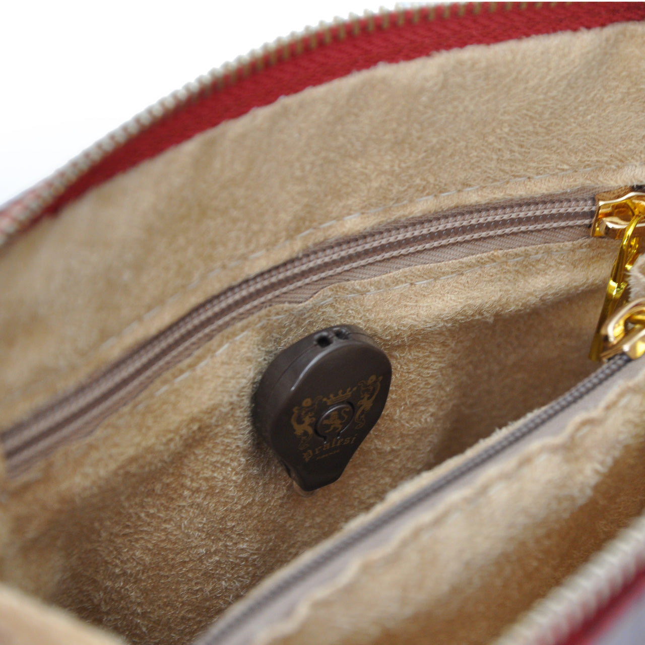 Pratesi Volterra King Lady Bag in real leather - Croco Embossed Leather Cherry