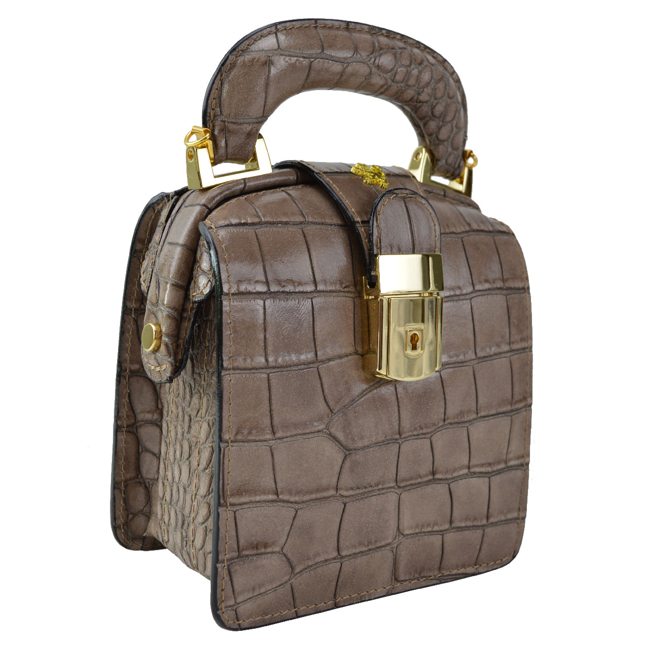 Pratesi Brunelleschi Handbag in genuine Italian leather - Brunelleschi Violet