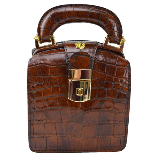 Pratesi Brunelleschi Handbag in genuine Italian leather - Brunelleschi Brown