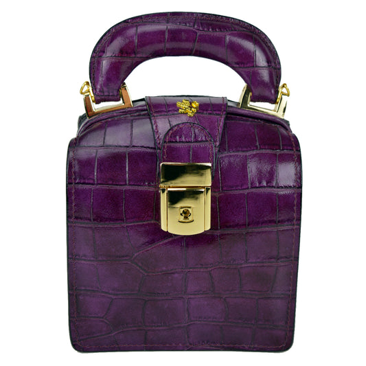 Pratesi Brunelleschi Handbag in genuine Italian leather - Brunelleschi Violet
