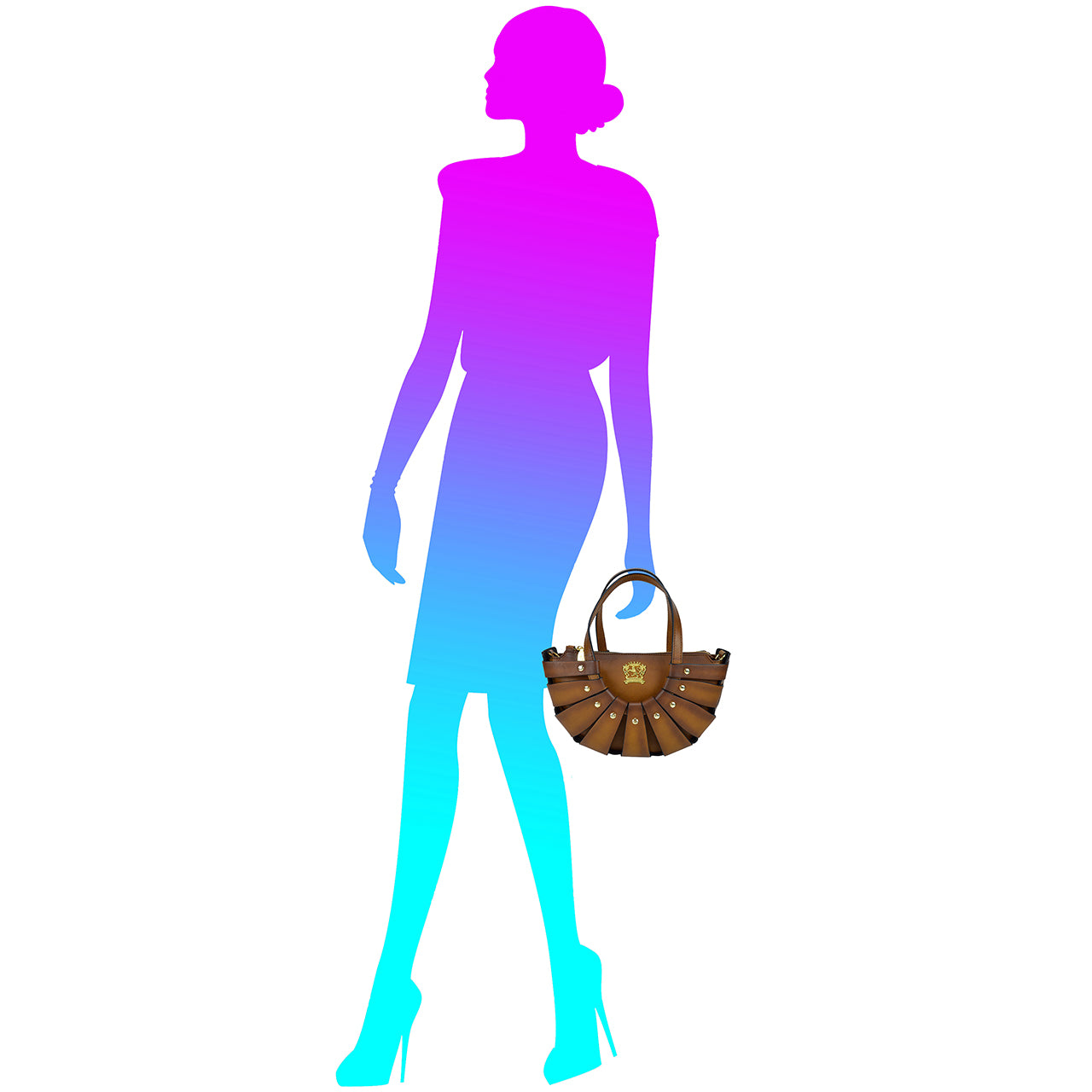 Pratesi Lucolena Clutch bag B110 - Vegetable Tanned Italian Leather Cognac