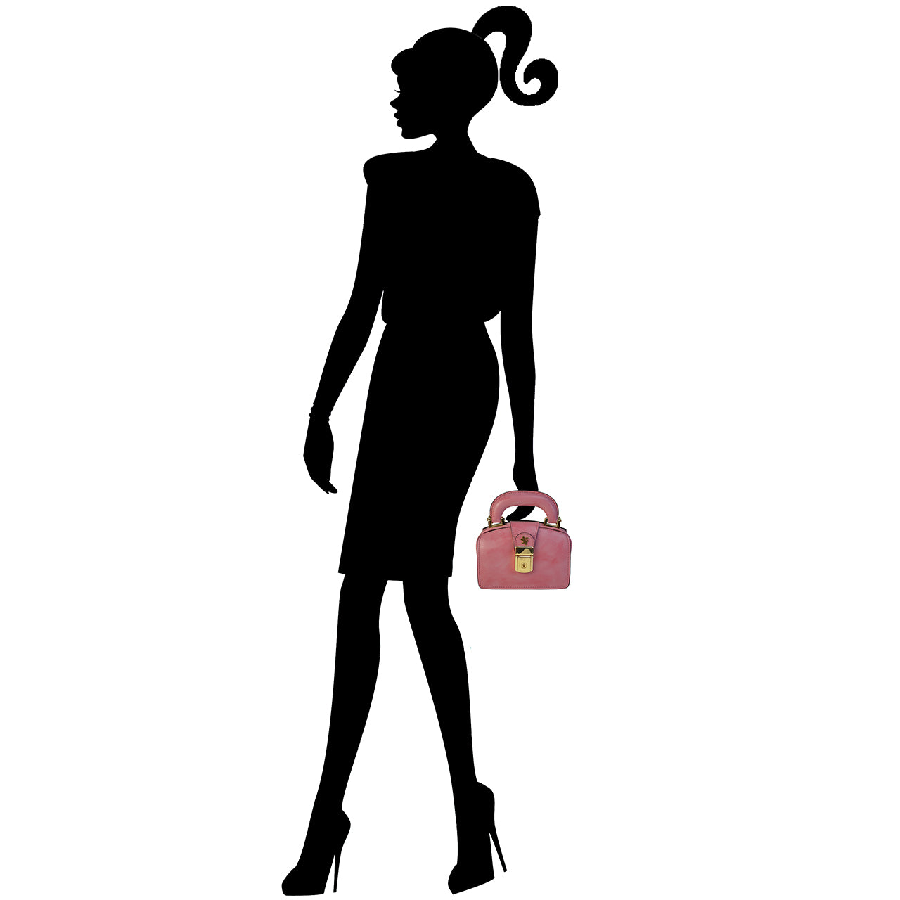 Pratesi Lady 18 Brunelleschi in genuine Italian leather - Brunelleschi Leather Black