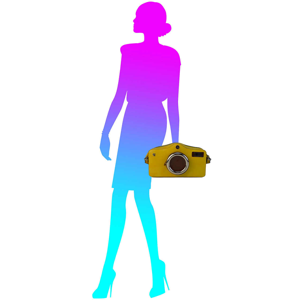 Pratesi Photocamera Brunelleschi Shoulder Bag in genuine Italian leather - Brunelleschi Leather Pink